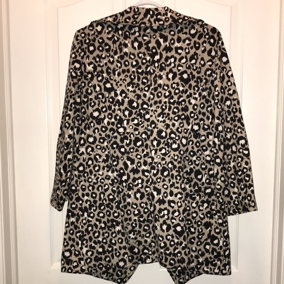 🧵 Calvin Klein Leopard Print Blazer - Picture 2 of 4